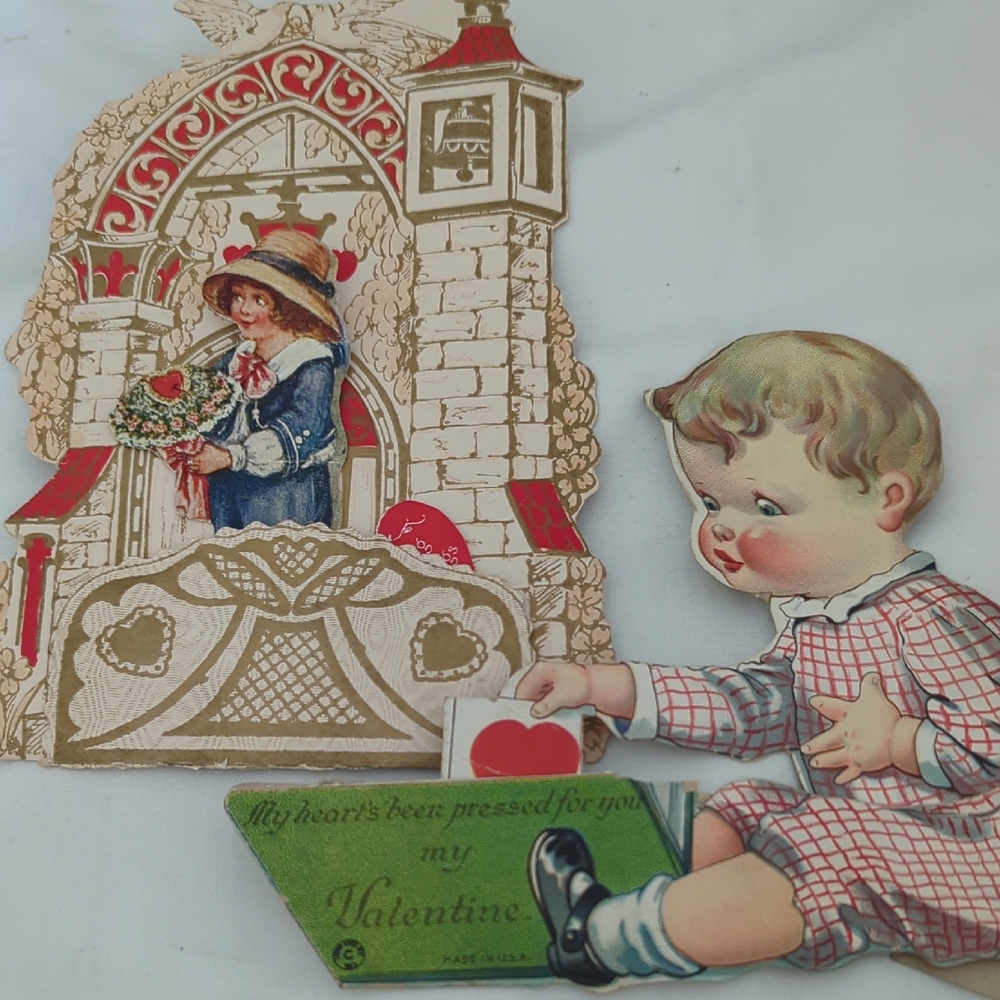 Vintage Interactive Valentines Set Of 2